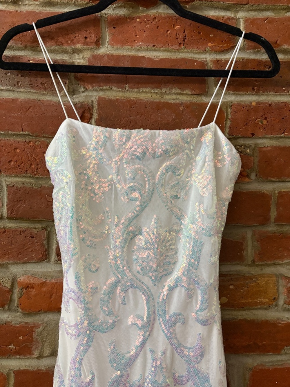 Windsor White Iridescent Sequin Mini Dress - Picture 6 of 6